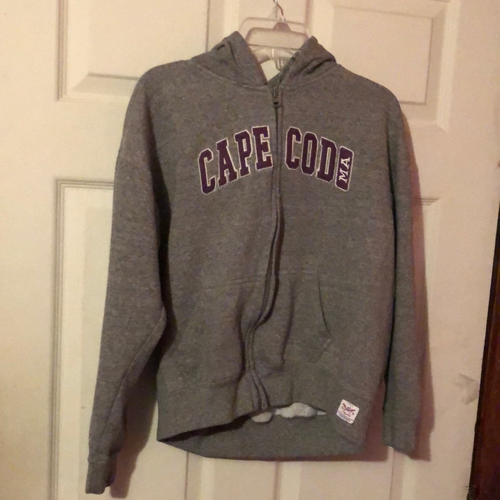 Cuffy’s of Cape Cod Cape Cod Massachusetts Gray Zip Up Hoodie Girls Large 14/16